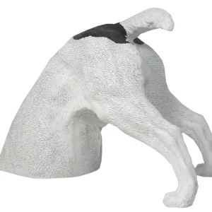 Dekofigur haber Hund grabend Jack Russell Terrier Gartendeko Hundefigur Gartenfigur