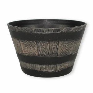 Pflanzkübel Pflanztopf rund 33 cm Weinfass-Optik Blumenkübel Blumentopf Blumenfass wetterbeständig