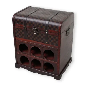 Weinregal Holz Kolonialstil Möbel Flaschenregal Weinregal Wohnzimmer 6 Flaschen