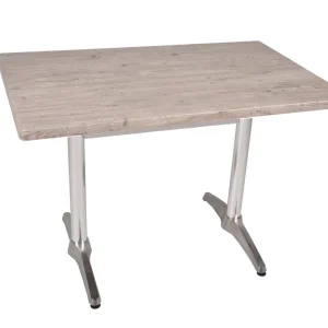 Bistrotisch BRENTA 110x70cm Gartentisch Holz-Optik Washington Pine Aluminium Garden Pleasure
