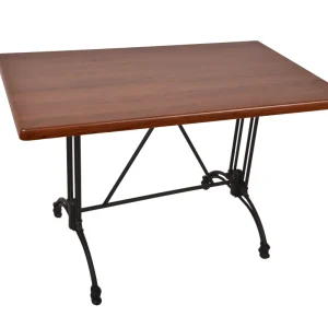 Bistrotisch MORENA 110x70cm Gartentisch Holz-Optik dunkelbraun Aluminium Garden Pleasure