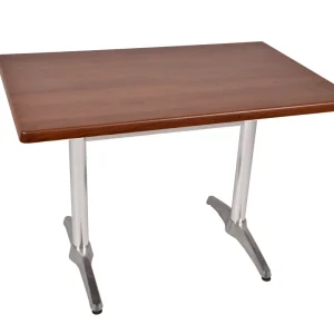 Bistrotisch BRENTA 110x70cm Gartentisch Holz-Optik dunkelbraun Aluminium Garden Pleasure