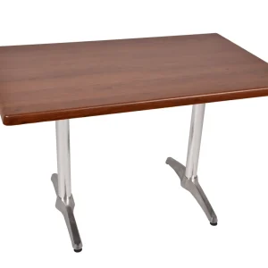 Bistrotisch BRENTA 120x80cm Gartentisch Holz-Optik dunkelbraun Aluminium Garden Pleasure