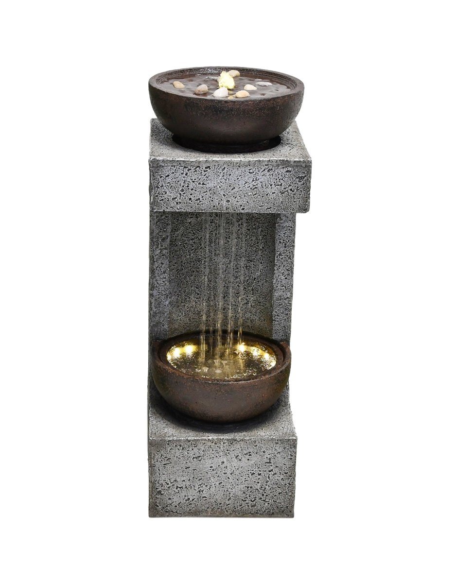 Gartenbrunnen ARTEMIS Säulenbrunnen Zierbrunnen mit LED-Beleuchtung Schalenbrunnen Garden Pleasure – Bild 3