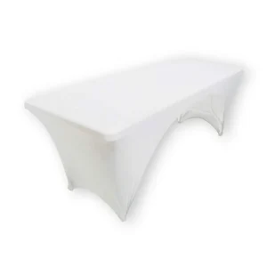 Husse für Koffer-Klapptisch Biertisch Tisch Überzug weiß 182x75x74 cm bügelfreie Strech Husse