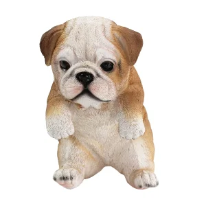 Bulldogge Figur zum Hängen Hundefigur für Blumentopf Zaun & Regal