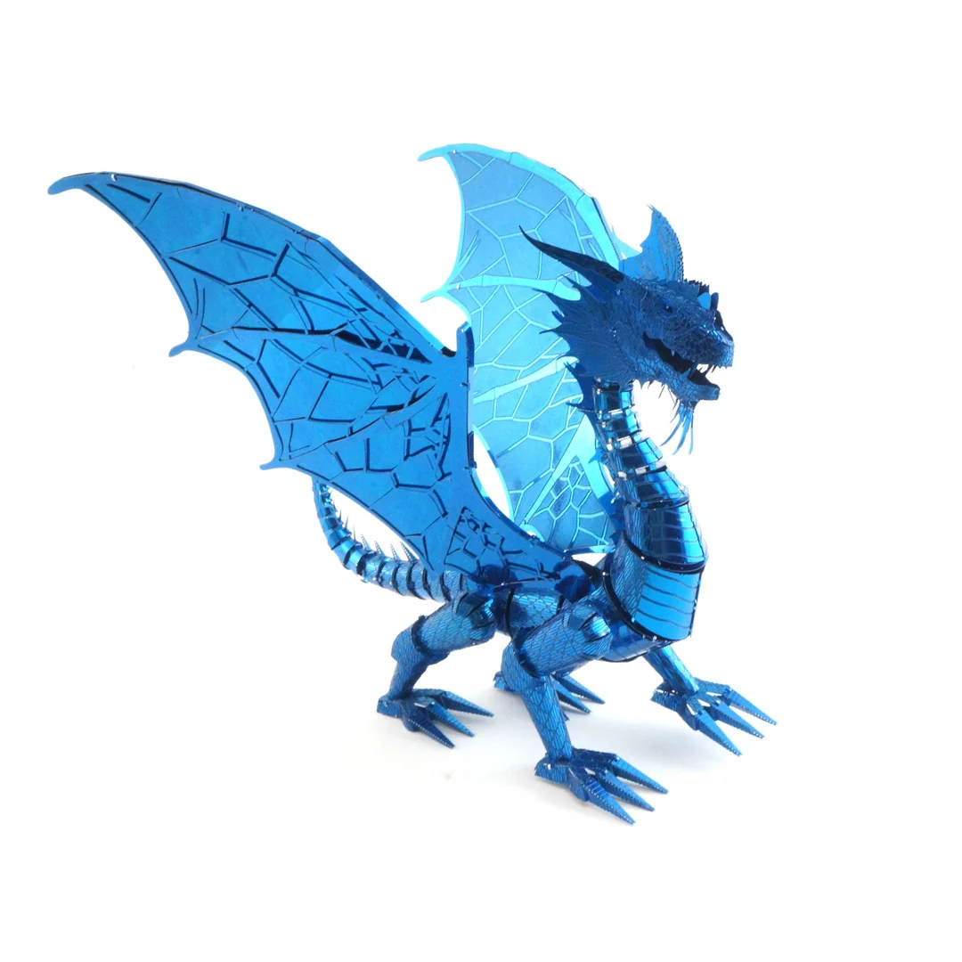 Metal Earth Premium Series Blue Dragon ICX114 Modellbausatz Puzzle DIY Bausatz präzise gelasert stabil langlebig – Bild 2
