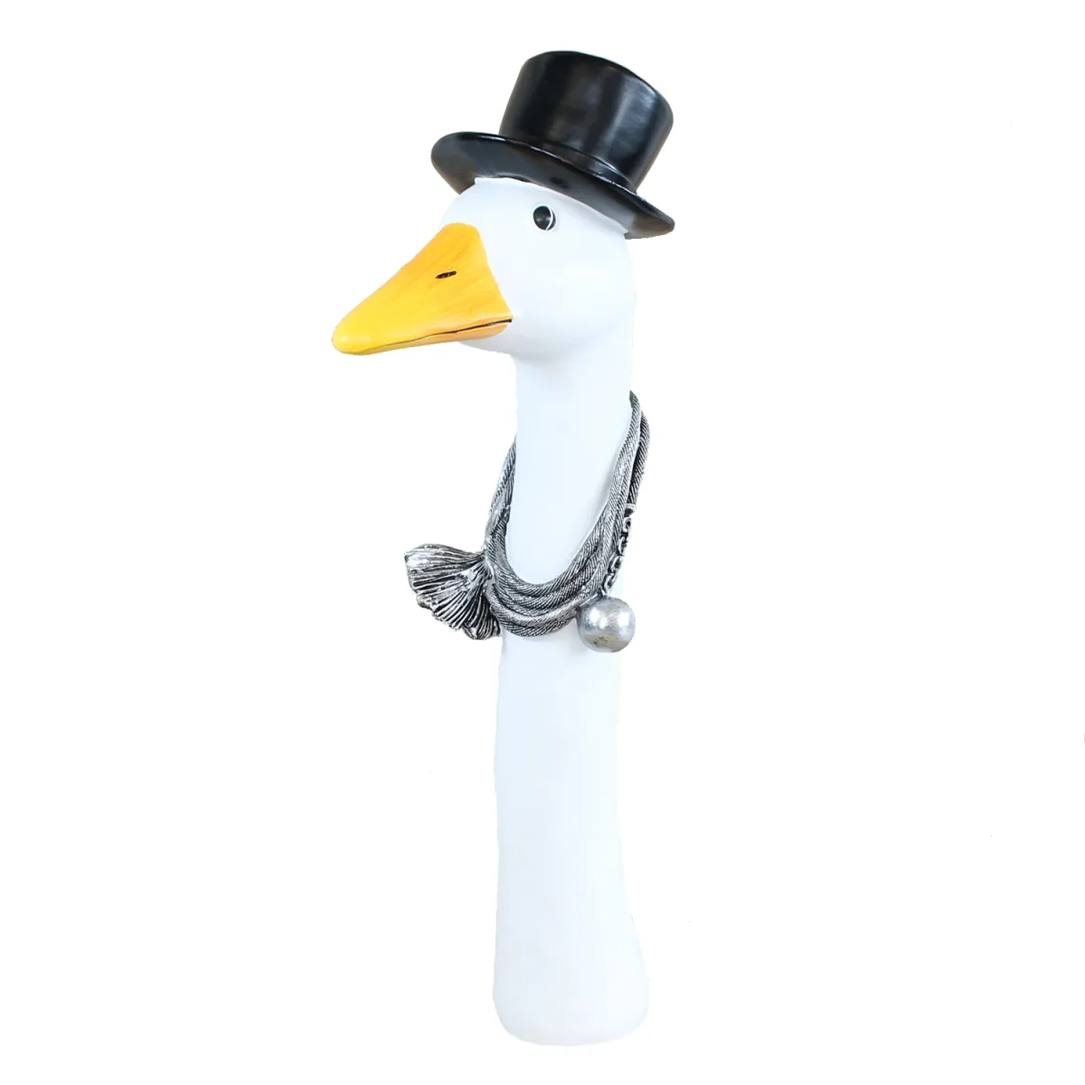 Gartenfigur Gans als Schornsteinfeger Gänsehals Gänsekopf Gartenstecker Lustige Deko Gänse für den Garten – Bild 2