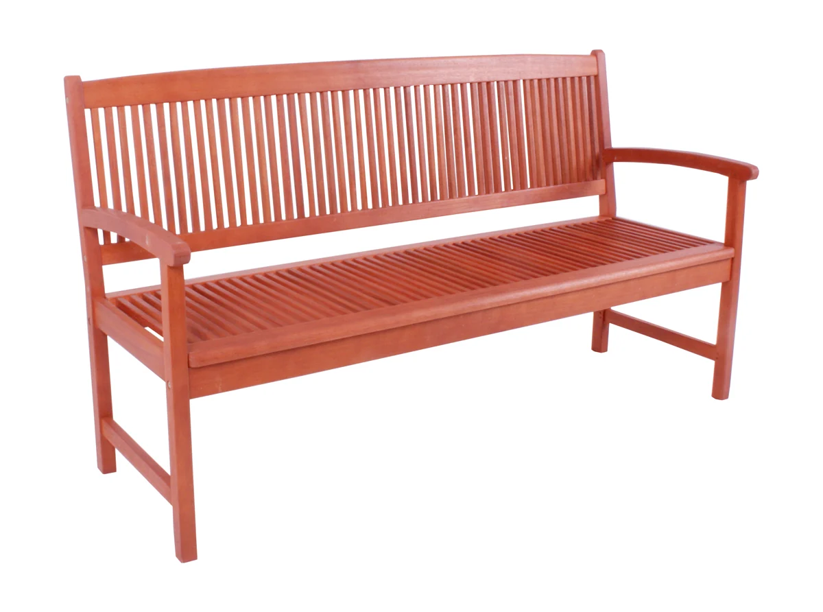 Gartenbank Holzbank STOCKHOLM 3-Sitzer Länge 157 cm Sitzbank Eukalyptus FSC 100% – Bild 2