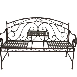 Gartenbank SAKET 2-Sitzer Klapptisch-Bank Garden Pleasure multifunktional robust modern Outdoor schwarz