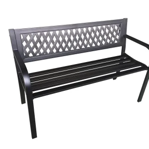 Gartenbank ASKJA Parkbank 2-Sitzer Garden Pleasure modern robust komfortabel Outdoor pulverbeschichtet