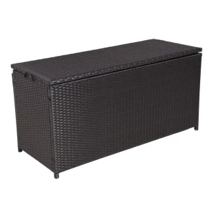 Auflagenbox PATRAS Kissenbox Gartentruhe Polyrattan Garden Pleasure schwarz