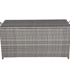 Auflagenbox PATRAS Kissenbox Gartentruhe Polyrattan Garden Pleasure grau