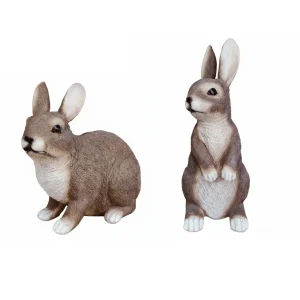 Gartenfigur Hase realistische Hasenfigur als Deko Hase – Osterhase als Deko für Ostern zu Hause und Garten