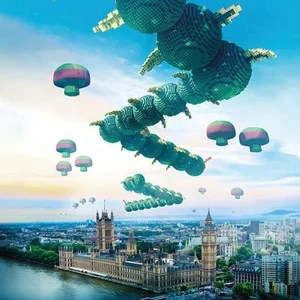 Pixels Poster Tausendfüßer Galaga Centipede