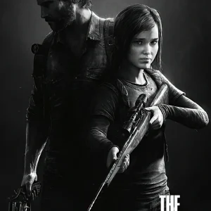 The Last Of Us Poster Schwarzweiss Porträt
