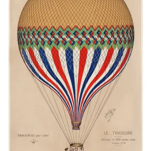 Heißluftballon Poster Le Tricolore, E. Hamelin