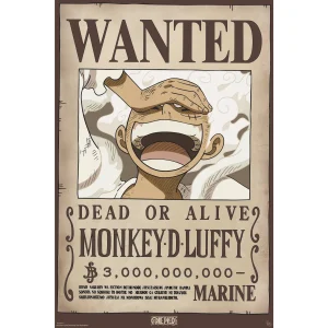 One Piece Poster Wanted Luffy Wano