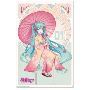 Hatsune Miku Poster Sakura Kimono