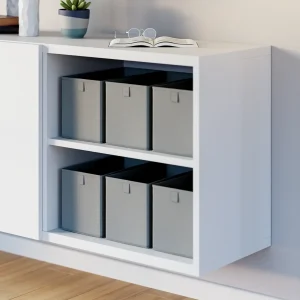 Box für IKEA BESTA Regal, 35 x 17 x 20cm, faltbare Aufbewahrungsbox aus Stoff