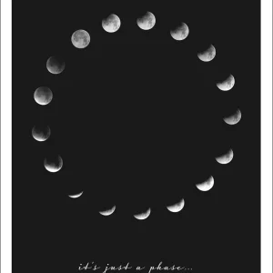 Just A Phase Kunstdruck Mondphasen