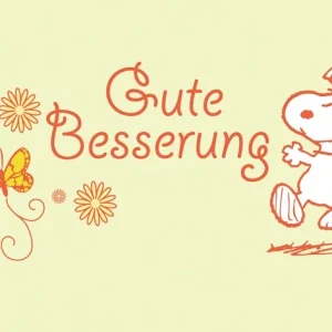 Peanuts Postkarte Gute Besserung