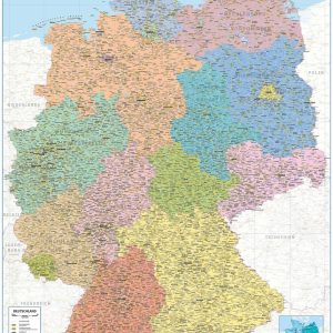 Deutschlandkarte XXL Poster Politische Landkarte 100x140