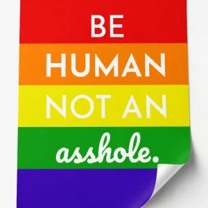 Be Human not an Asshole | Sticker Set - 50 Stück | 5,5 x 8,5 cm