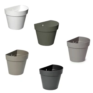 Wand Blumentopf RIO 28x20x23 cm, Pflanzkübel Robuster Übertopf Blumentopf in verschiedenen Farben