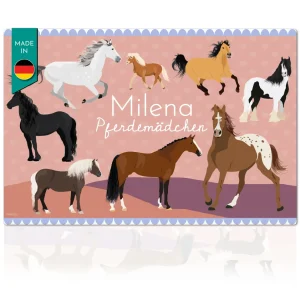 Personalisierte  Pferde Schreibunterlage  | Pferdemädchen | mit Wunschnamen | 40x60 cm