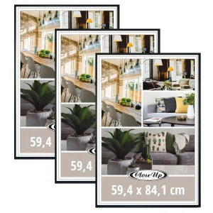 Posterrahmen 59,4 x 84,1 cm DIN A1 schwarz 3er Set