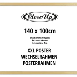 XXL Posterrahmen 100 x 140 cm Holzdekor Buche hell