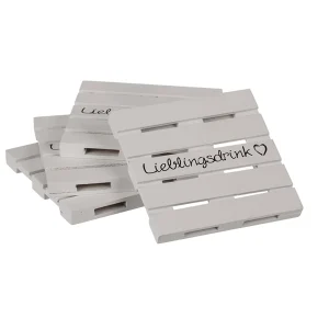 Lieblingsdrink Untersetzer Holz 4-er Set