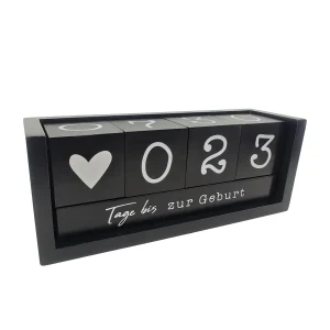 Jahres Countdown Kalender Holz-Tischkalender, Tagezähler
