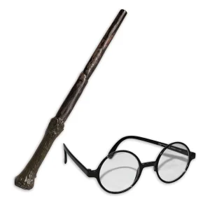 Harry Potter Set Zauberstab & Brille
