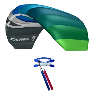 CrossKites Lenkmatte Air 1.2 Blue-Green R2F Allround Lenkdrachen Kite