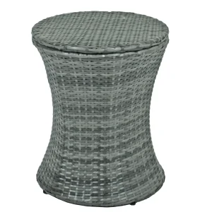 Balkontisch Stehtisch Gartentisch rund Tisch höhenverstellbar 45 cm Getränkekühler Bistrotisch Beistelltisch
