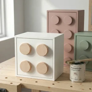 Holzscheiben für IKEA EKET Hack - Ø 10 x 2cm Scheiben aus Buche, Plättchen für Baustein Optik